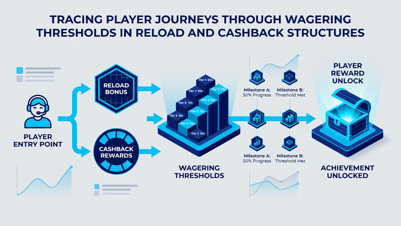 Flowchart illustrating cashback calculation stages tied to wagering milestones